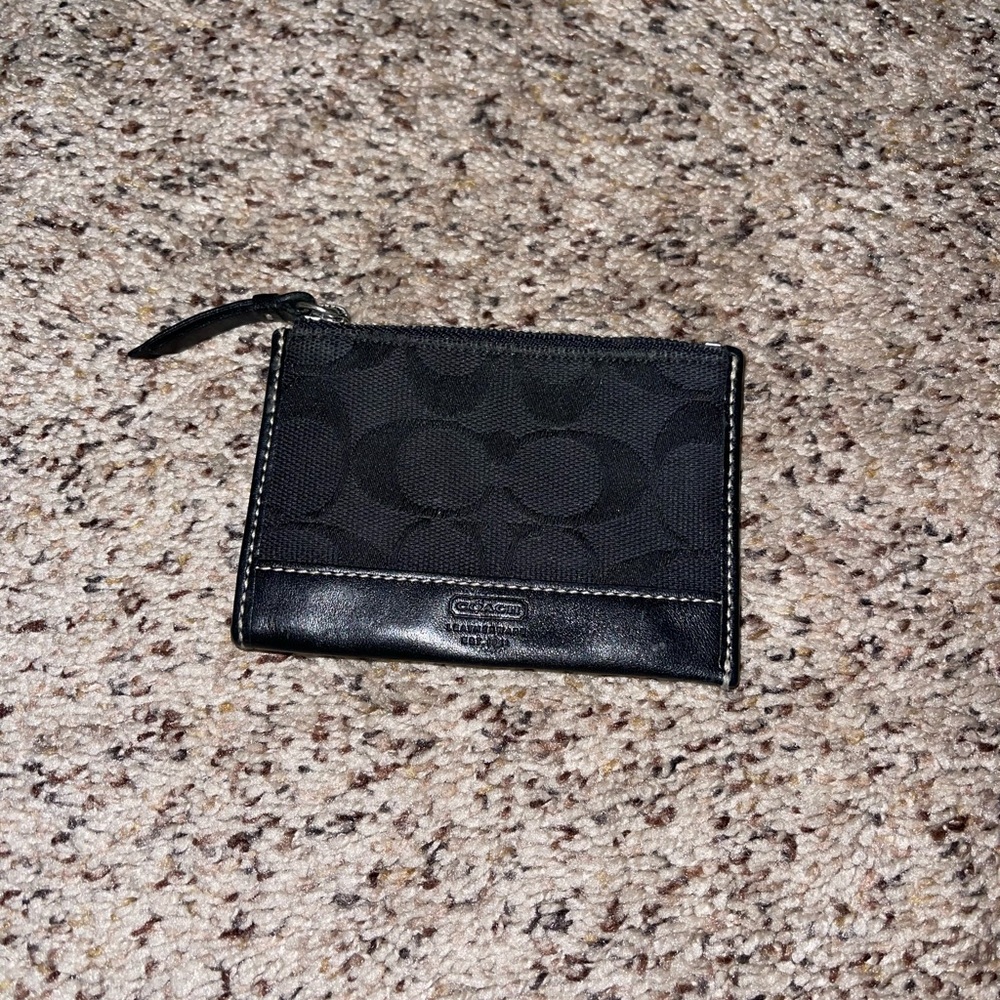 Coach Black Monogram Coin Purse
